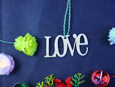 Laser Cut Love Word Ornament SVG DXF CDR AI PDF Free Download - 3axis.co