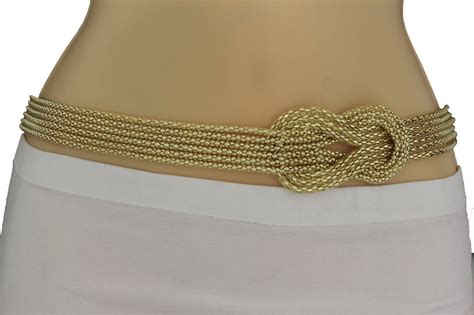 Gold / Silver Mesh Braided Metal Hip High Waist Belt New Women Fashion – alwaystyle4you