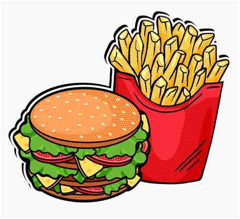 Burger And Fries Clipart Png - Hamburger And Fries Clipart, Transparent ...