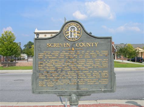 Screven County Historic Sign | Sylvania, GA Located in a mem… | Flickr