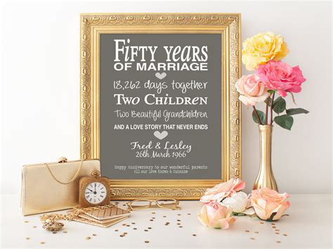 Top 24 Gift for 50th Wedding Anniversary - Home, Family, Style and Art Ideas