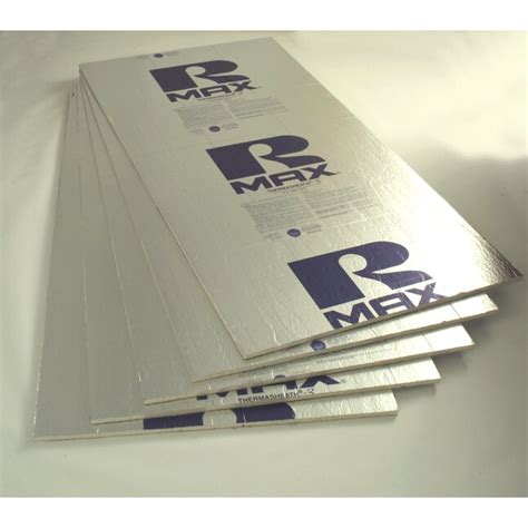 Rmax R-, 1-in x 4-ft x 8-ft Polyisocyanurate Foam Board Insulation at Lowes.com