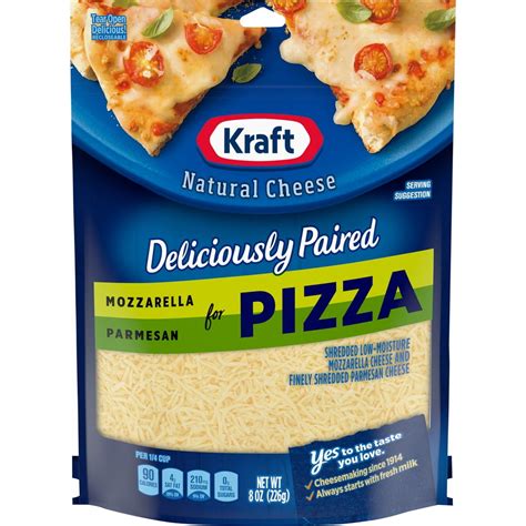 Kraft Deliciously Paired Mozzarella & Parmesan Shredded Cheese for Pizza, 8 oz Bag - Walmart.com ...