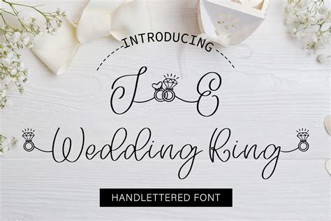Wedding Ring Font by freelingdesignhouse · Creative Fabrica