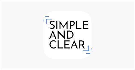 ‎Simple and Clear dans l’App Store