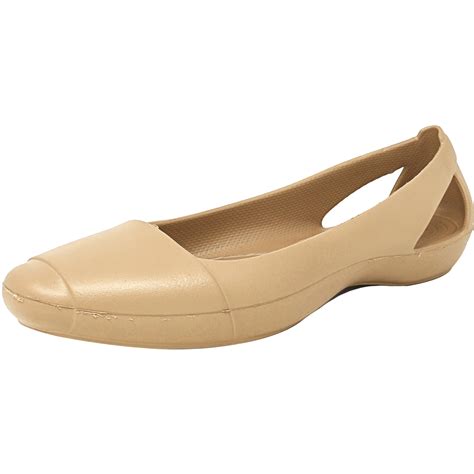 Crocs - Crocs Women's Sienna Flat Gold Low Top Rubber Shoe - 6M ...