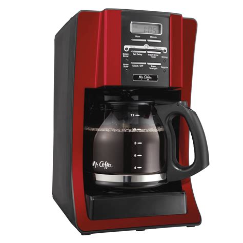 Mr. Coffee Advanced Brew 12-Cup Programmable Coffee Maker, Red (BVMC ...