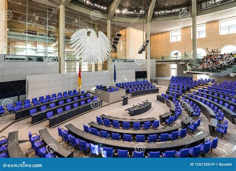 Plenary Hall Meeting Room of German Parliament Deutscher Bund Editorial ...