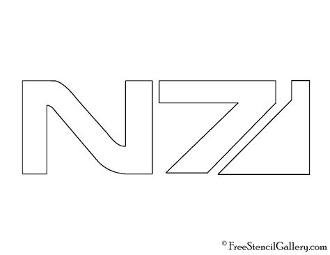 Mass Effect N7 Logo Stencil | Free Stencil Gallery