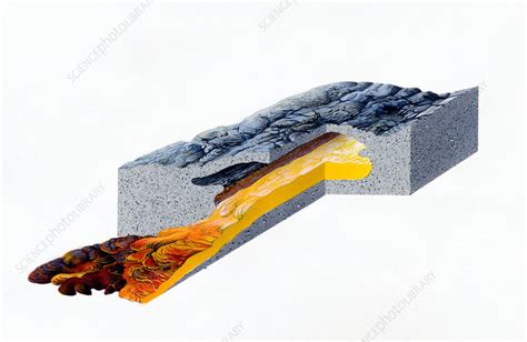 Lava tube formation - Stock Image - E390/0378 - Science Photo Library