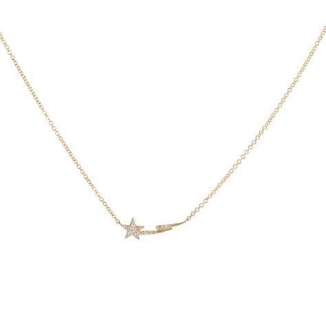 14k Gold Diamond Shooting Star Necklace – StonedLove by Suzy