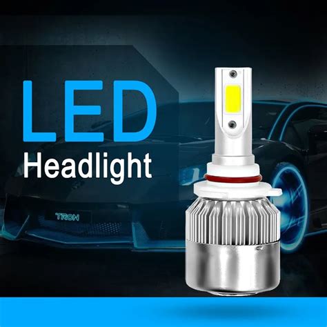 2x 9005 HB3 H10 300W 36000LM COB LED Headlight Bulbs Kit Hi/Low Beams ...