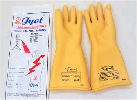 Unisex Large 33 KVA Jyoth Electrical Safety Hand Gloves, Application: Electrical Protection at ...