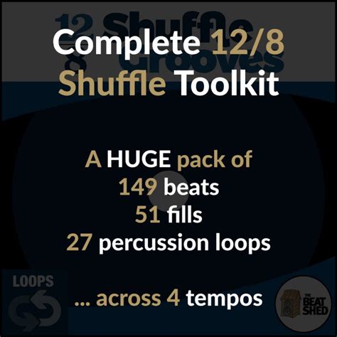 12/8 Drum Loops - "12/8 Shuffle Grooves" - The Beat Shed