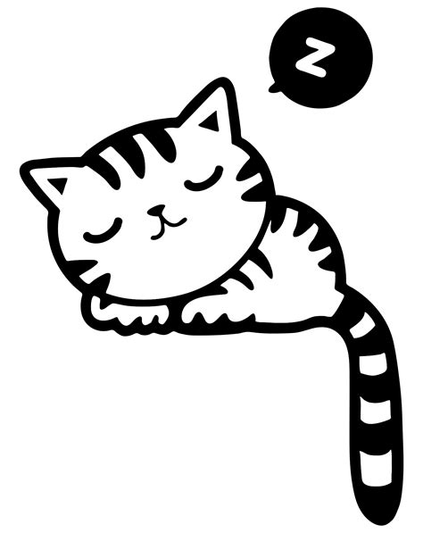 Sleeping Cartoon Cat Clip Art Image - ClipSafari