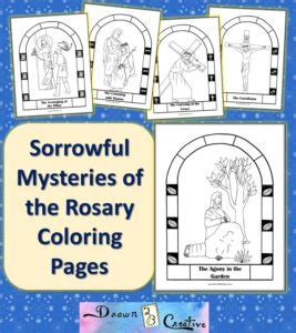 Free Printable Mysteries of the Rosary Coloring Pages - Drawn2BCreative