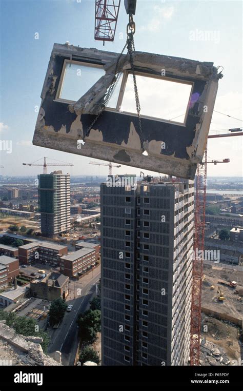 Demolition of Tower blocks, Council Flats, London Stock Photo - Alamy