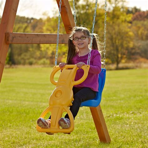 Swing-N-Slide Wind Rider Glider Swing with Chains, Blue and Yellow - Walmart.com in 2021 | Swing ...