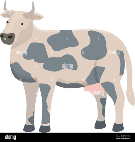 Hereford cow icon cartoon vector. Cattle farm. Dairy animal Stock ...