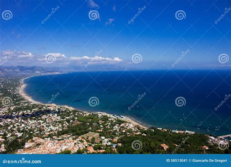 San Felice Circeo Coast stock image. Image of coastline - 58513041