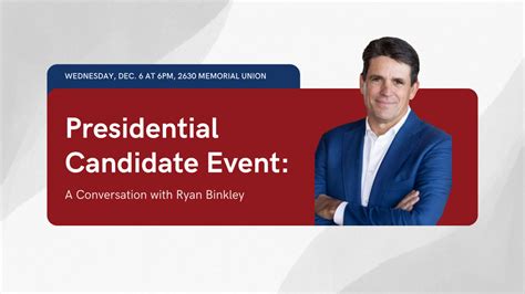 Presidential Candidate Event: A Conversation with Ryan Binkley | Lecture Series | Iowa State ...