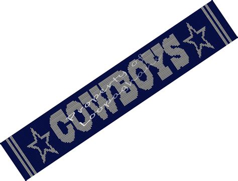 Dallas Cowboys Crochet Scarf Pattern Graph - Loopaghans Custom Crochet ...