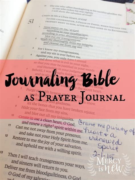 Journaling Bible as Prayer Journal – His Mercy is New