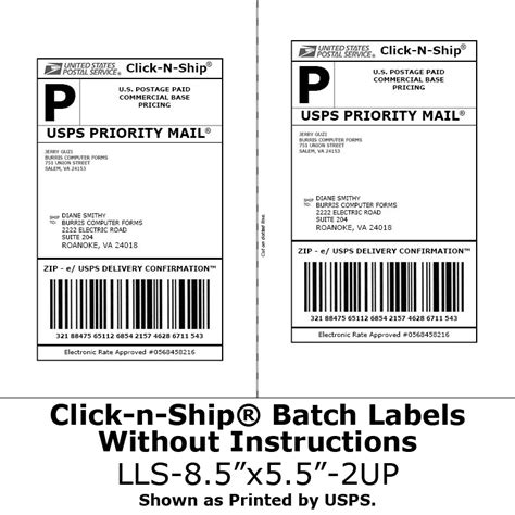 Printable Usps Shipping Label Template