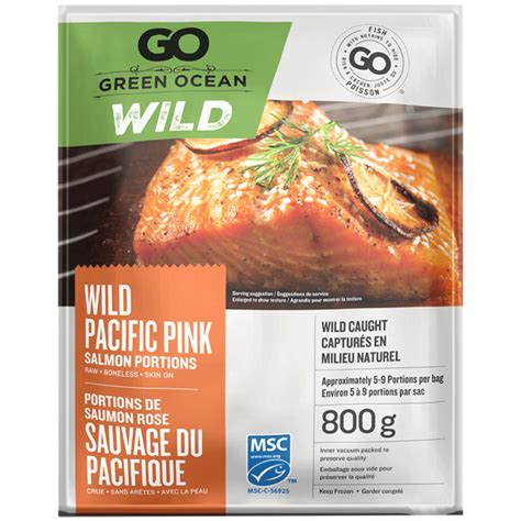 Wild Pacific Pink Salmon Portions – Green Ocean Seafood