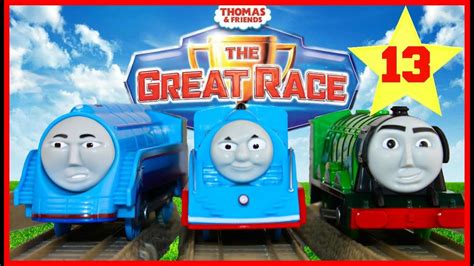 THOMAS AND FRIENDS THE GREAT RACE 13 | TRACKMASTER STREAMLINED THOMAS Kids Playing Toy Trains ...