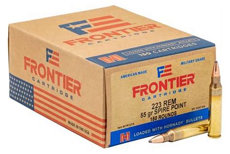 Hornady Frontier 223 Rem 55gr Spire Point 150 Rnd - $54.99 | gun.deals