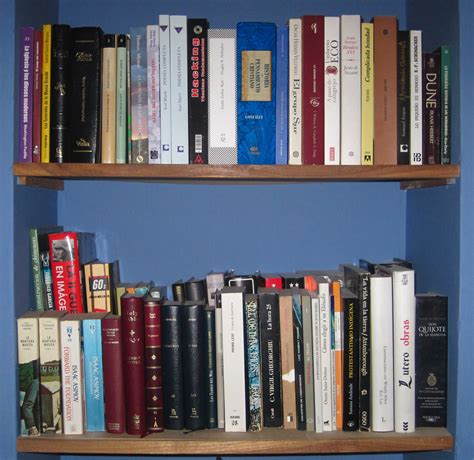 File:Two bookshelves full of books belonging to Unitedmissionary (2010).jpg - Wikimedia Commons