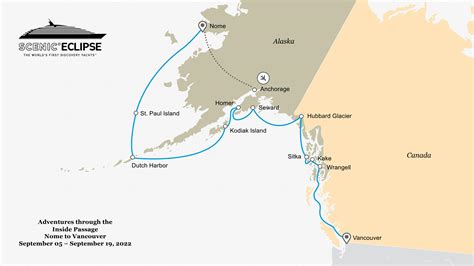 Adventures Through the Inside Passage Voyage Map September 5-19 2022 by ...