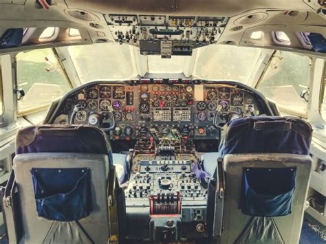 Vintage Airplane Cockpit Free Stock Photo - Public Domain Pictures