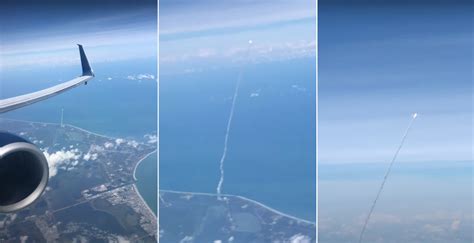 Airplane Passenger Captures Rocket Launch While Flying Past Cape ...