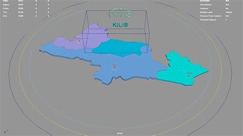 Kilis Southeastern Anatolia Region Turkey map region geography 3D model rigged | CGTrader