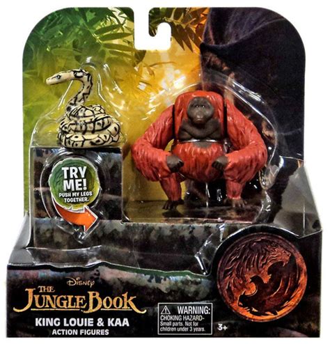 Disney The Jungle Book 2016 Movie King Louie Kaa 3 Figure 2 Pack Just ...