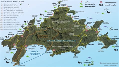 Ilhagrande - Mapa da Ilha Grande