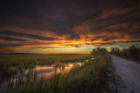 The sunset from Wilmington Island...just east of Savannah, Georgia ...