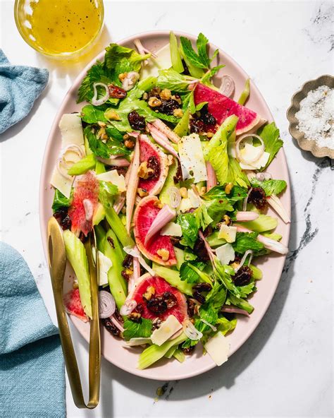 Celery Salad with Radish, Cranberries, and Walnuts - Vegetarian 'Ventures