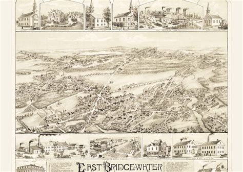 Wonderfully detailed map of East Bridgewater, MA from 1887 - KNOWOL