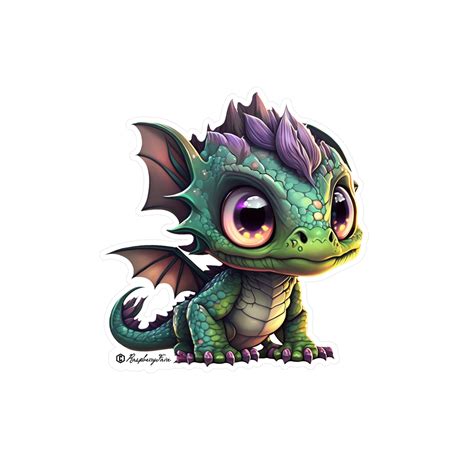 Cute Dragon Sticker Mythical Creature Fantasy Art Dragon - Etsy UK