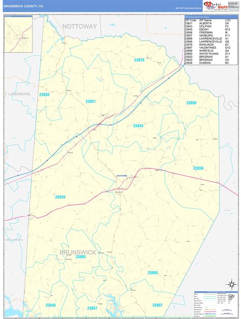 Brunswick County Zip Code Map