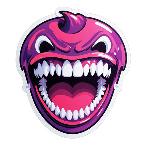 I made an AI sticker of Terrifying teeth