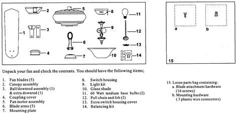 Harbor Breeze Parts Diagram