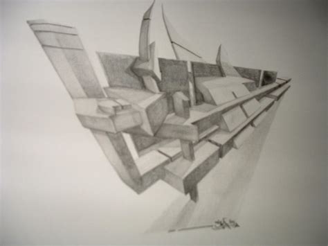 3d graffiti sketch by ivensstf on DeviantArt