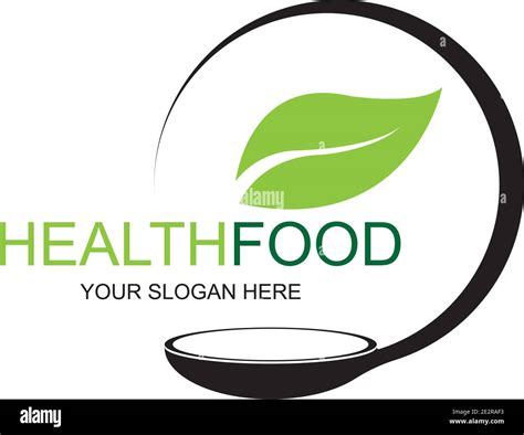 healthy food logo vector design icon illustration Stock Vector Image ...