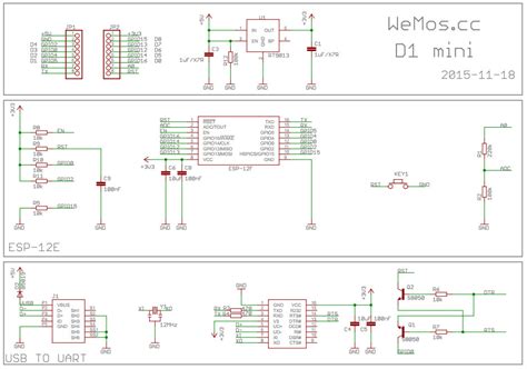 WeMos D1 mini pins and diagram