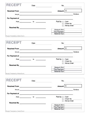 120 Printable Receipt Template Forms - Fillable Samples in PDF, Word to Download | pdfFiller