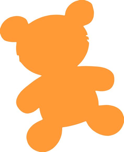 Download Teddy Bear, Silhouette, Orange. Royalty-Free Vector Graphic - Pixabay